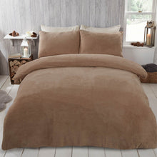 Load image into Gallery viewer, Brentfords Teddy Fleece Duvet Cover Set - Latte
