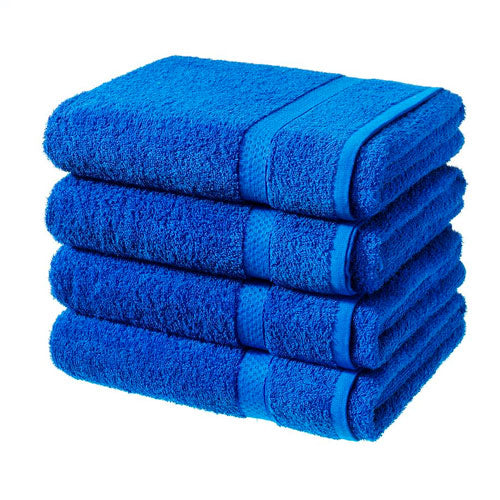 4 Pack Luxury Cotton Royal Blue Bath Sheet