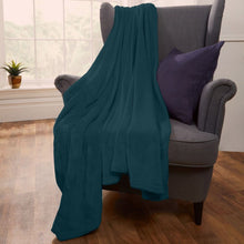 Load image into Gallery viewer, Brentfords Supersoft Teal Throw 200 x 200cm
