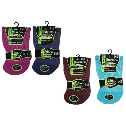 Ladies Extra Wide Bamboo Diabetic Socks