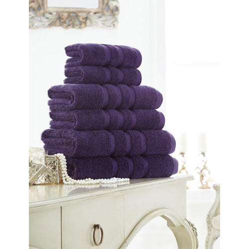 6 Pack Supreme Cotton Purple Towel Bale