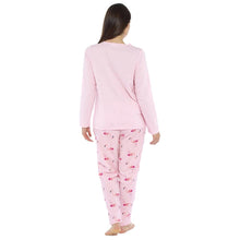 Load image into Gallery viewer, Ladies Jersey Top and Fleece Bottoms Pyjama Set
