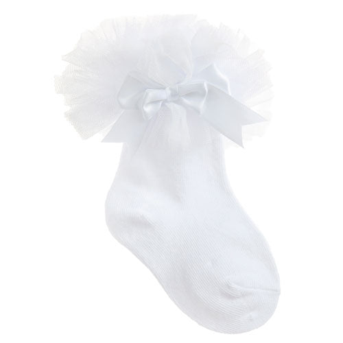 3 Pairs Baby Girls Tutu Frill Socks White