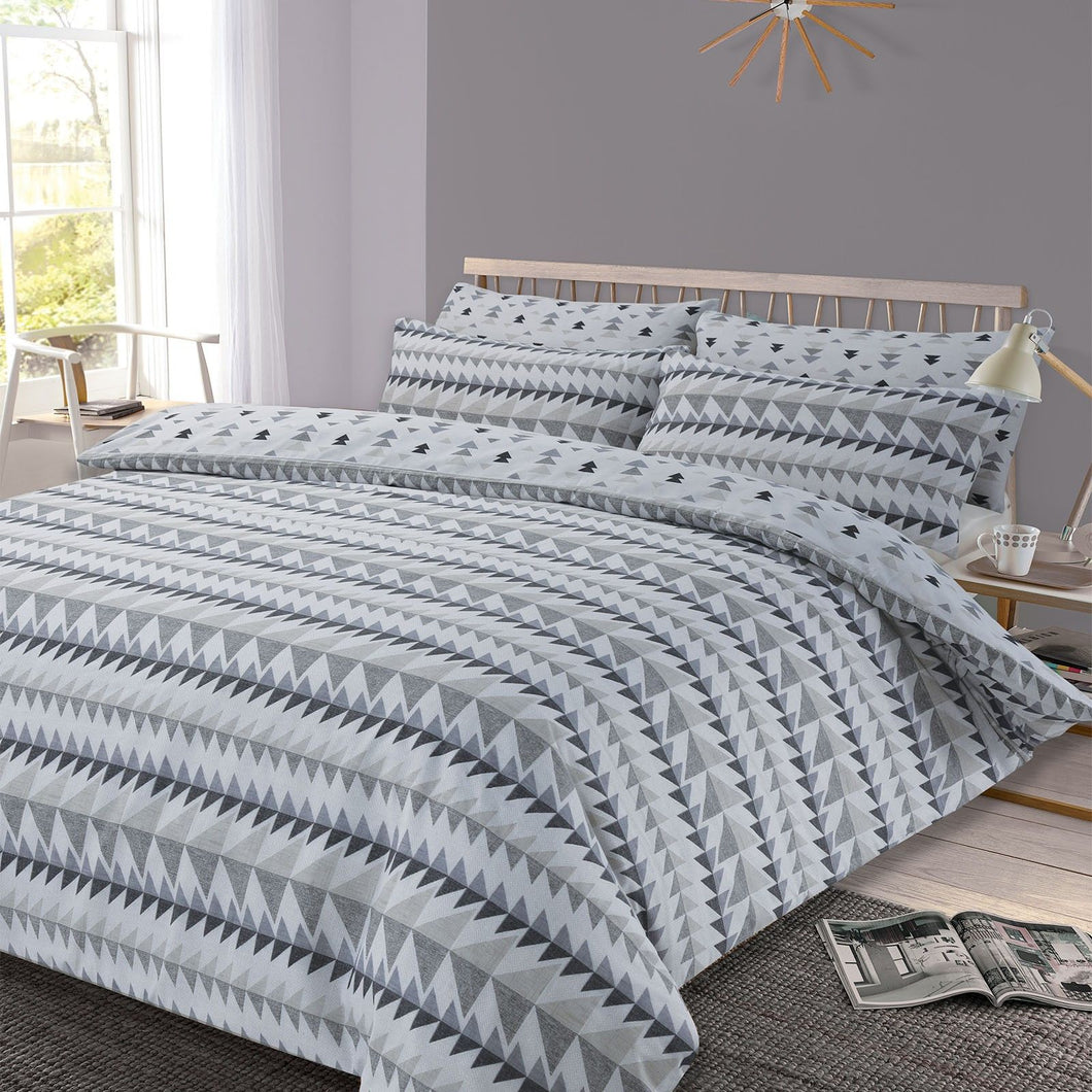 Rewind Duvet Grey Cover Set