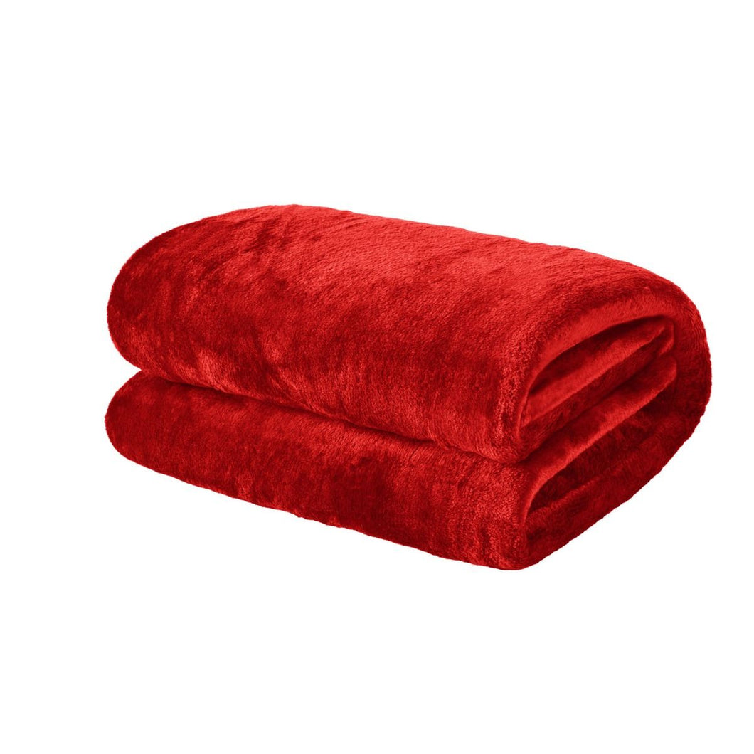 Brentfords Supersoft Red Throw 120 x 150cm