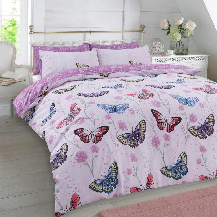 Dreamscene Butterfly Heaven Purple Duvet Set