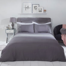 Load image into Gallery viewer, Sienna Glitter Teddy Fleece Panel Duvet Cover Set - Silver
