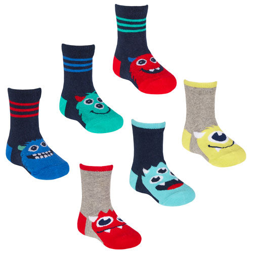 3 Pairs Baby Boys Monster Socks