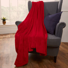 Load image into Gallery viewer, Brentfords Supersoft Red Throw 120 x 150cm
