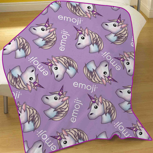 Official Emoji Unicorn Fleece Blanket