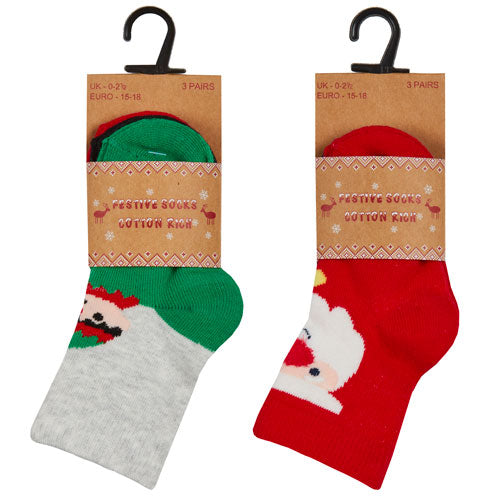 Babies 3 Pack Xmas Design Socks