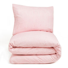 Load image into Gallery viewer, Dreamscene Chunky Knit Print Brushed Cotton Duvet Set - Blush
