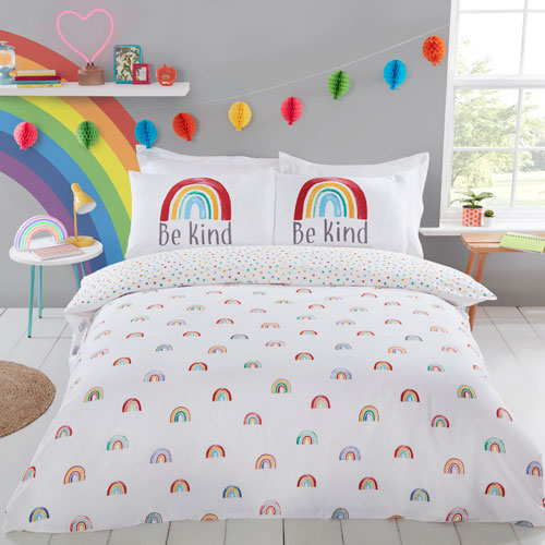 Children Rainbow Design Duvet Set