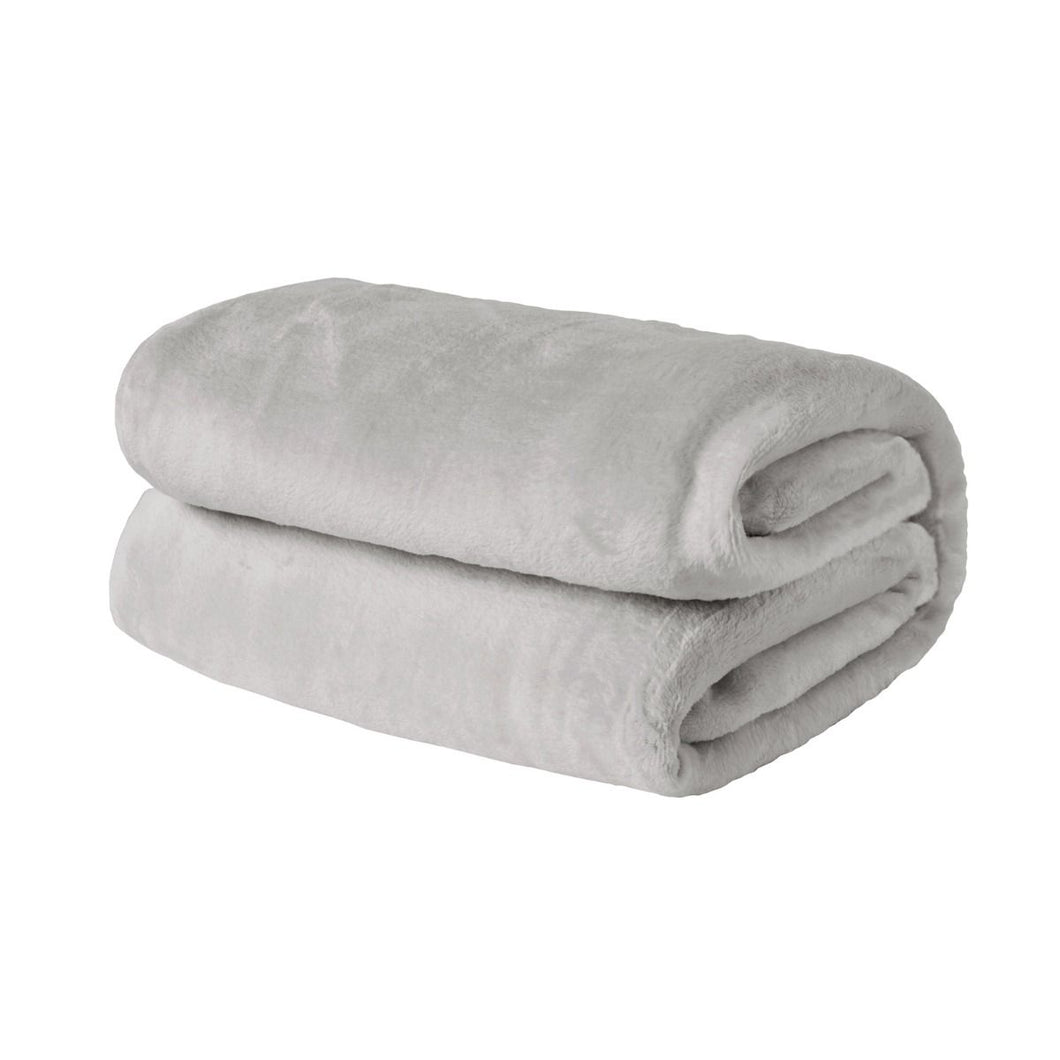 Brentfords Supersoft Silver Grey Throw 120 x 150cm