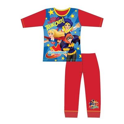 Girls Cartoon Character DC Superhero Long Sleeve Pyjama Set