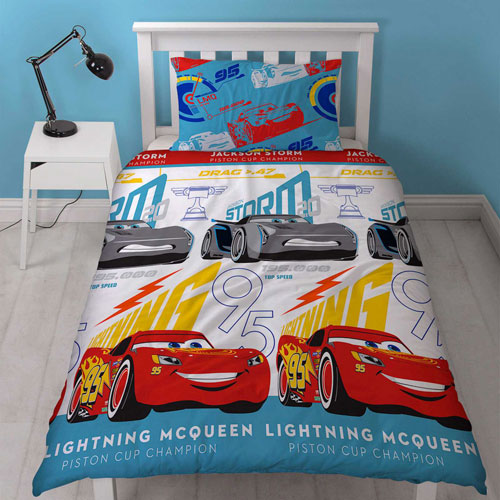 Official Disney Cars Lightning Single Duvet Cover Bedding Set