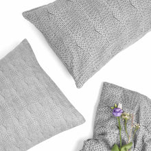 Load image into Gallery viewer, Dreamscene Chunky Knit Print Brushed Cotton Duvet Set - Grey
