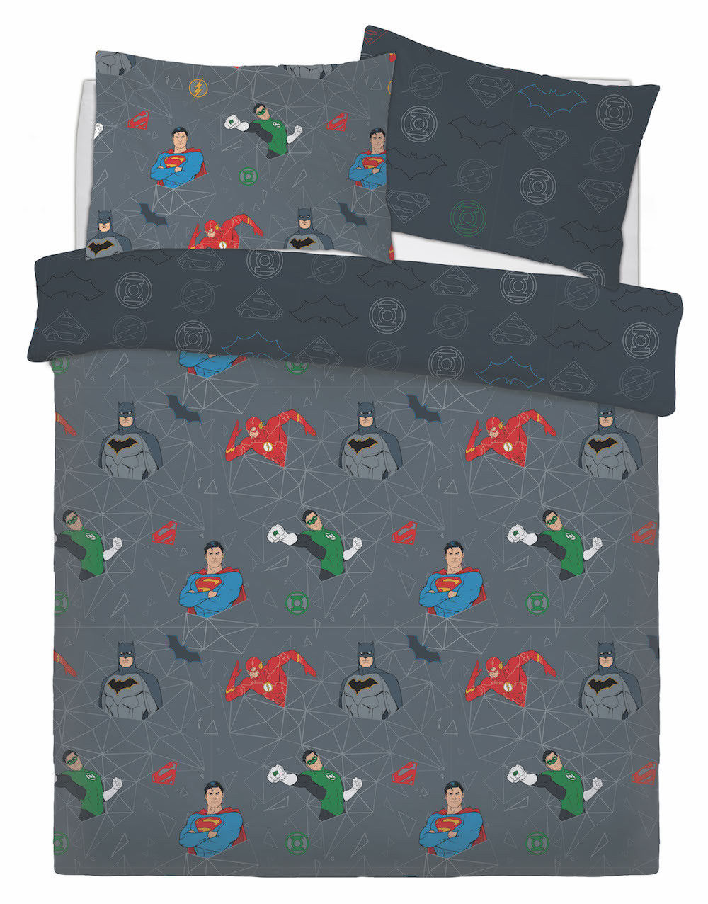 Justice League GRAPHIC GRID Double Rotary Duvet Set