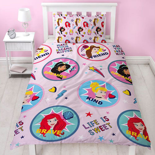 Official Disney Princess Friends Single Duvet Cover Bedding Set