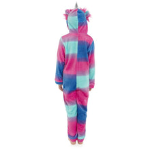 Load image into Gallery viewer, Girls Multicoloured Unicorn Hooded Onesie
