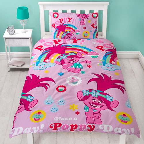 Official Trolls Dreams Single Duvet Cover Bedding Set