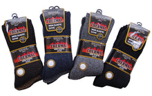 Load image into Gallery viewer, 6 Pairs Mens 2.1 Tog Thermal Non Elastic Lambs Wool Blend Socks
