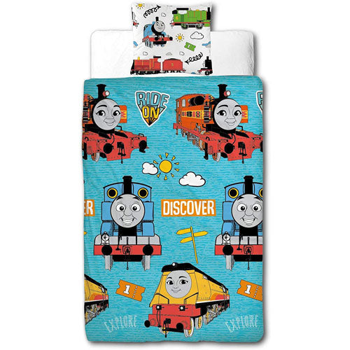 Official Thomas The Tank Engine Ride On Single Duvet Cover Bedding Set