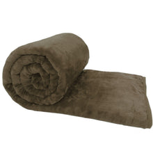 Load image into Gallery viewer, Faux Fur Mink Chocolate Throw 200 x 240cm
