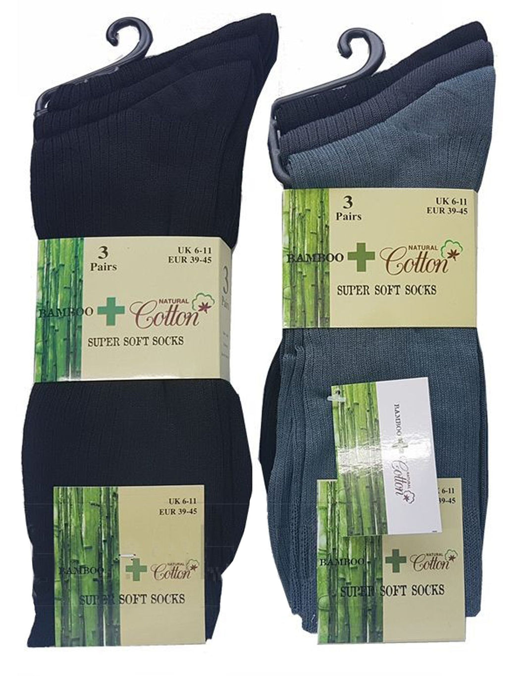 6 Pairs Mens Cotton & Bamboo Mix Sock