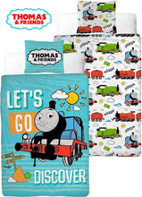 Load image into Gallery viewer, Official Thomas the Tank Discover &quot;Reversible&quot; Junior, Toddler or Cot Duvet Cover Bedding Set
