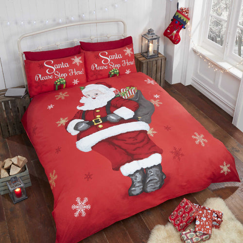 Please Stop Here Christmas Duvet Set