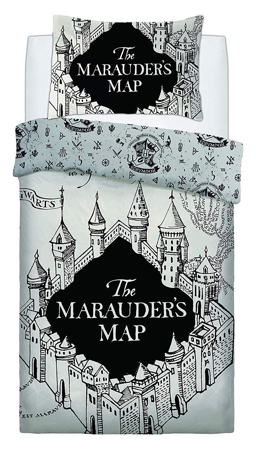 Harry Potter MARAUDERS MAP Single PANEL Duvet Cover Set