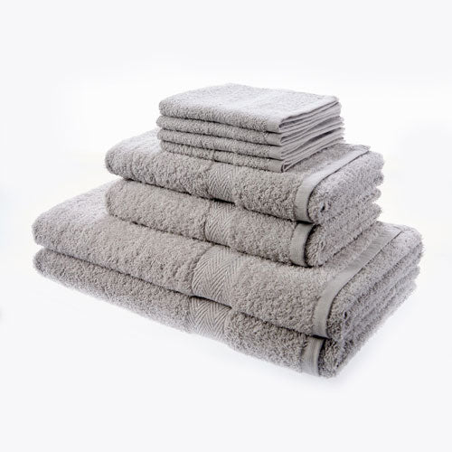 Luxury 8 Piece Oxford Silver Towel Bale