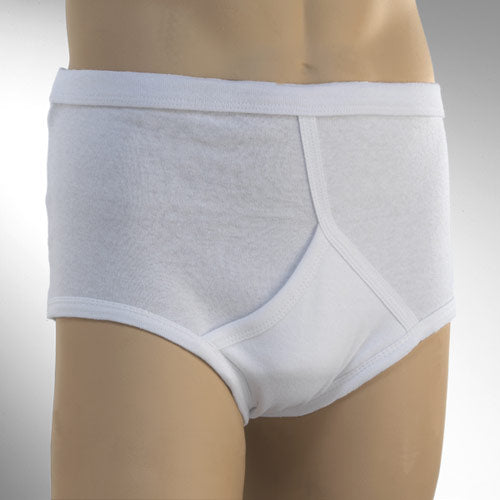 3 Pairs Mens White Briefs Y Fronts