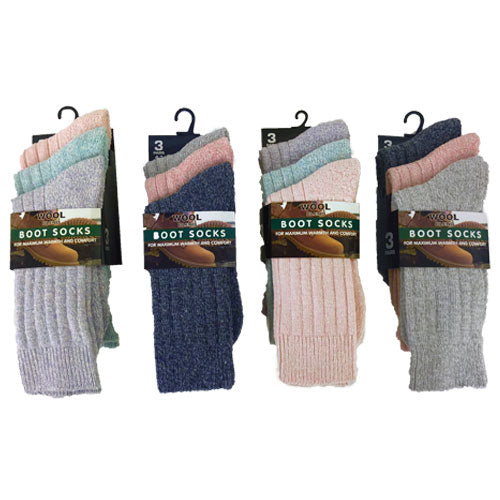 Ladies Wool Blend Boot Socks