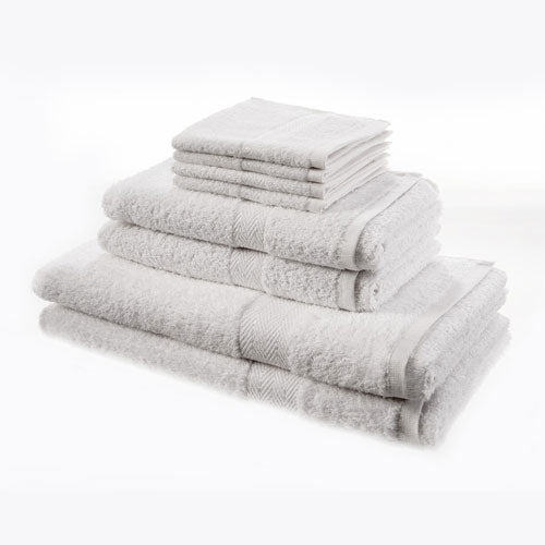 Luxury 8 Piece Oxford White Towel Bale