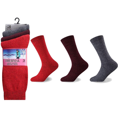 Ladies Winter Thermal Socks Fashion Colours