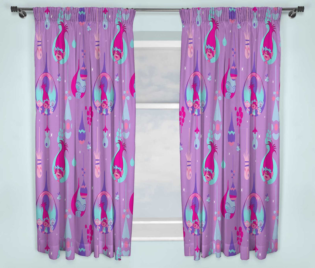 Trolls Glow Ready Made Curtains 66