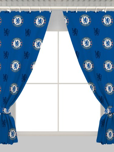 Chelsea FC Crest Ready Made Curtains 66