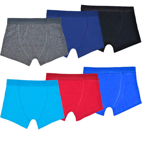 3 Pack Boys Plain Design Trunks