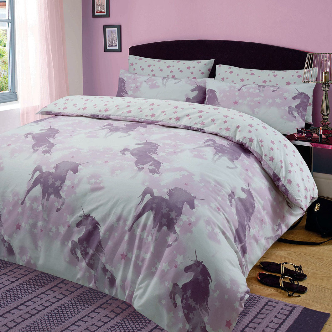 Dreamscene Unicorn Dreams Duvet Cover Set Pink