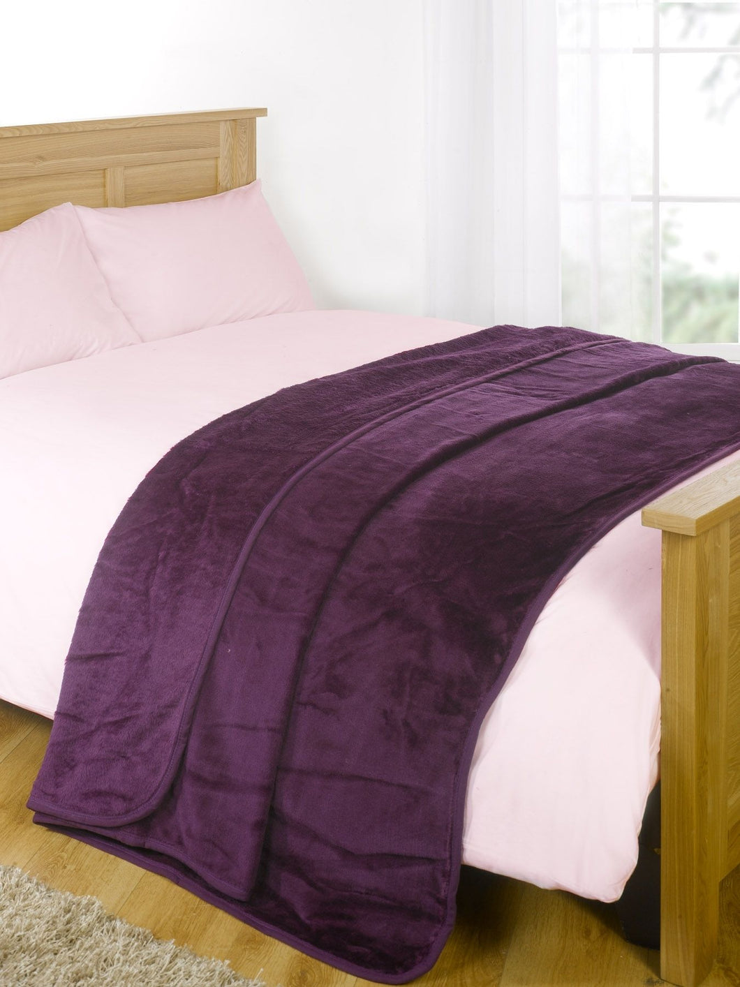 Faux Fur Purple Throw 150 x 200cm