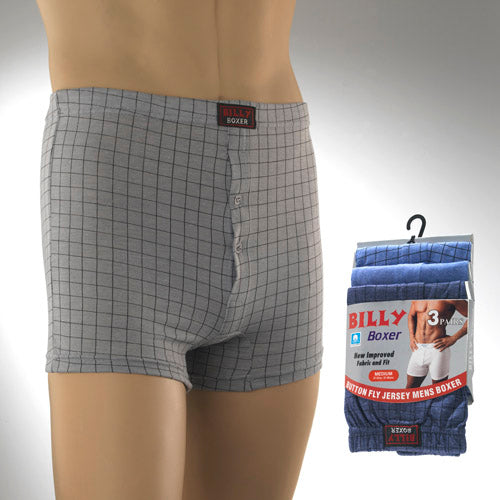 3 Pack Mens Boxer Shorts