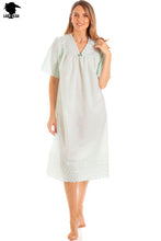 Load image into Gallery viewer, Ladies V Neck Embroidery Anglaise Nightdress by Lady Olga
