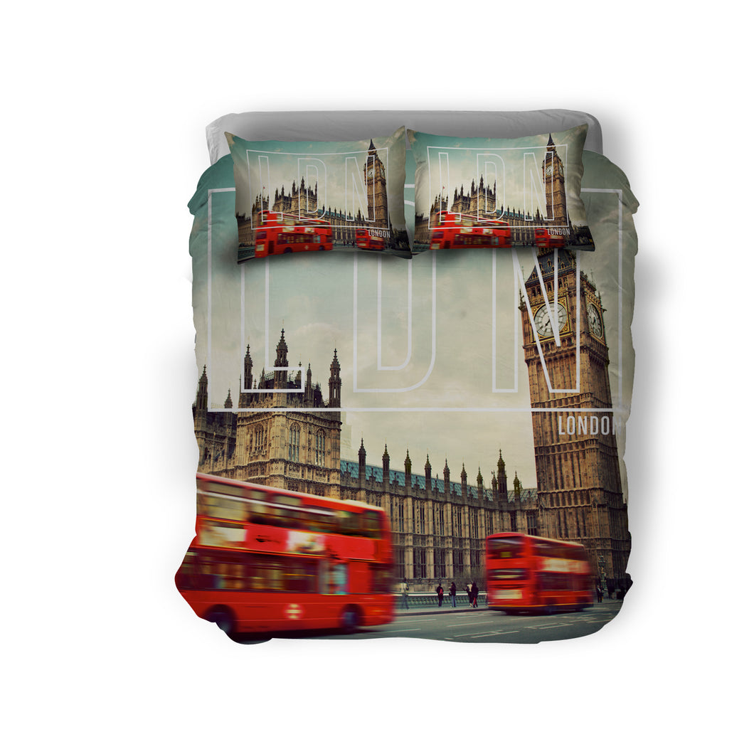 London Digital Double Duvet Set