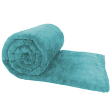 Load image into Gallery viewer, Faux Fur Teal Throw 150 x 200cm
