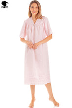 Load image into Gallery viewer, Ladies V Neck Embroidery Anglaise Nightdress by Lady Olga
