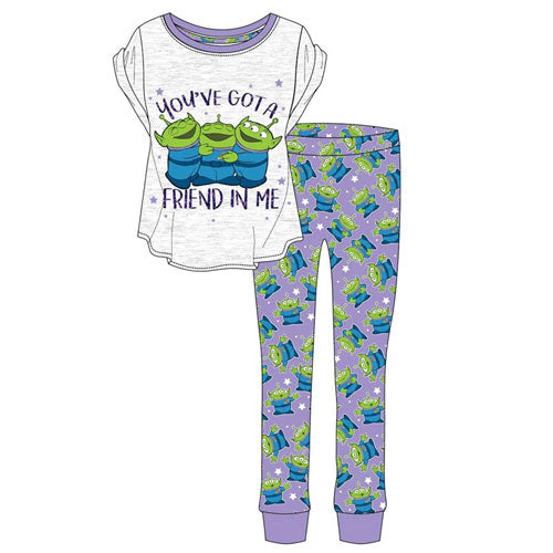 Ladies Official Disney Toy Story Alien Pyjamas