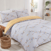 Load image into Gallery viewer, Dreamscene Blossom Bird Grey Duvet Set
