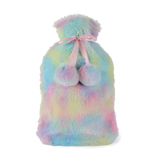 Plush Rainbow Pom Pom Hot Water Bottles